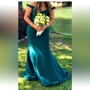Elegant Teal Jovani Evening Gown